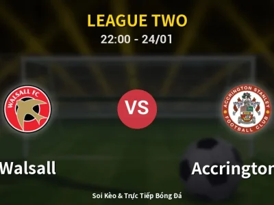 Soi Kèo Walsall vs Accrington ST – 22:00 24/01 | Nhận Định, Dự Đoán Tỷ Số