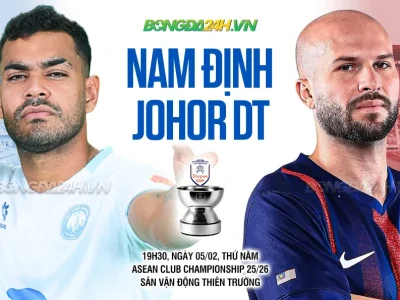 Nam Định vs JDT: Trận ‘Chung Kết’ Bảng B Shopee Cup, Thép Xanh Thử Sức ‘Gã Khổng Lồ’ Đông Nam Á