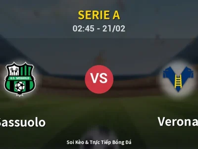 Kết Quả: Sassuolo 3-0 Verona – Highlight & Bàn Thắng | Serie A