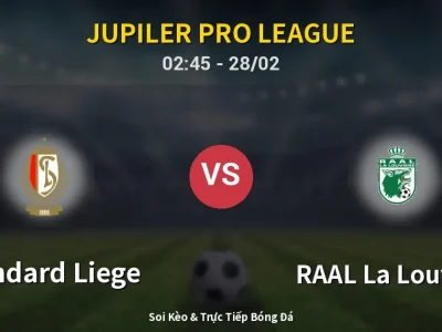 Kết Quả: Standard Liege 1-1 RAAL La Louvière – Highlight & Bàn Thắng | Jupiler Pro League