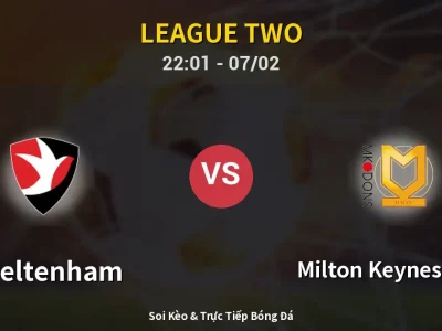 Soi Kèo Cheltenham vs Milton Keynes Dons – 22:01 07/02 | Nhận Định, Dự Đoán Tỷ Số