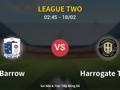 Kết Quả: Barrow 0-1 Harrogate Town – Highlight & Bàn Thắng | League Two