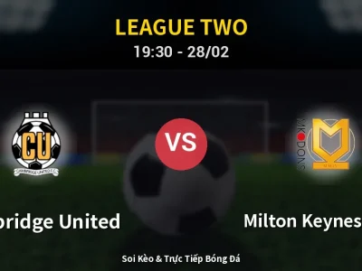 Soi Kèo Cambridge United vs Milton Keynes Dons – 19:30 28/02 | Nhận Định, Dự Đoán Tỷ Số