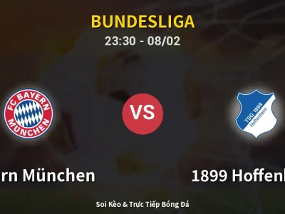 Soi Kèo Bayern München vs 1899 Hoffenheim – 23:30 08/02 | Nhận Định, Dự Đoán Tỷ Số