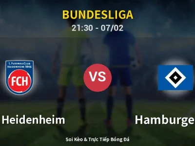 Soi Kèo 1. FC Heidenheim vs Hamburger SV – 21:30 07/02 | Nhận Định, Dự Đoán Tỷ Số