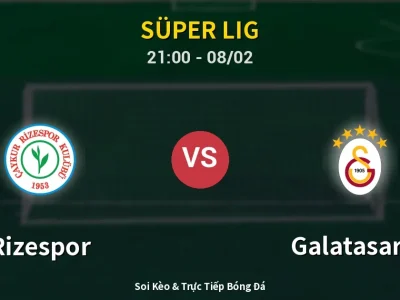 🔴 Trực Tiếp: Rizespor 0-1 Galatasaray – Link Xem Süper Lig (Full HD)