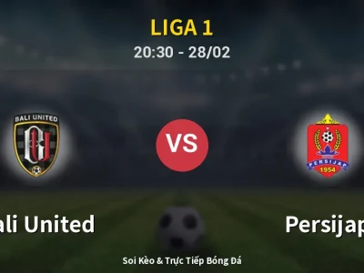 Soi Kèo Bali United vs Persijap – 20:30 28/02 | Nhận Định, Dự Đoán Tỷ Số