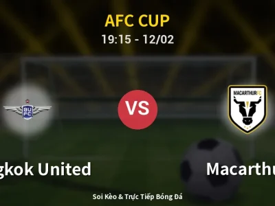 Kết Quả: Bangkok United 2-0 Macarthur – Highlight & Bàn Thắng | AFC Cup