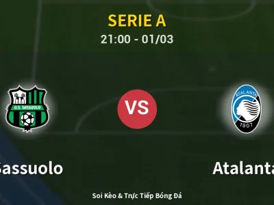 🔴 Trực Tiếp: Sassuolo 2-0 Atalanta – Link Xem Serie A (Full HD)