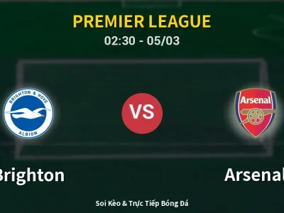 Kết Quả: Brighton 0-1 Arsenal – Highlight & Bàn Thắng | Premier League