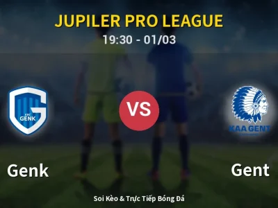 Kết Quả: Genk 3-0 Gent – Highlight & Bàn Thắng | Jupiler Pro League