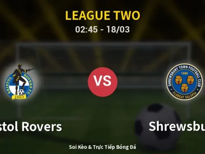🔴 Trực Tiếp: Bristol Rovers 0-0 Shrewsbury – Link Xem League Two (Full HD)