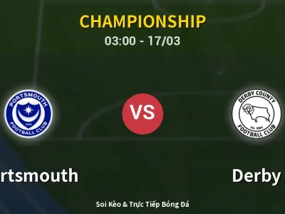 Kết Quả: Portsmouth 0-1 Derby – Highlight & Bàn Thắng | Championship