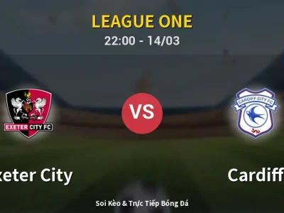 🔴 Trực Tiếp: Exeter City 0-0 Cardiff – Link Xem League One (Full HD)