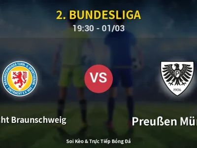 Kết Quả: Eintracht Braunschweig 1-2 Preußen Münster – Highlight & Bàn Thắng | 2. Bundesliga