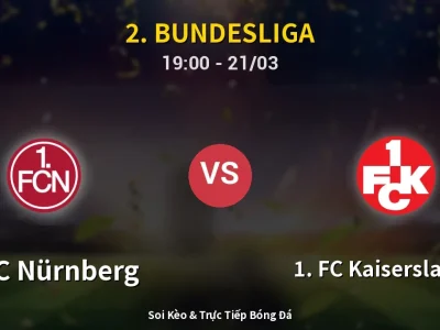 Kết Quả: 1. FC Nürnberg 3-0 1. FC Kaiserslautern – Highlight & Bàn Thắng | 2. Bundesliga