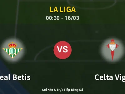 Kết Quả: Real Betis 1-1 Celta Vigo – Highlight & Bàn Thắng | La Liga