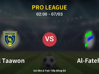 Kết Quả: Al Taawon 3-2 Al-Fateh – Highlight & Bàn Thắng | Pro League