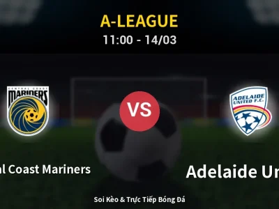 Kết Quả: Central Coast Mariners 1-1 Adelaide United – Highlight & Bàn Thắng | A-League