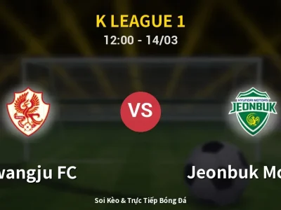 Kết Quả: Gwangju FC 0-0 Jeonbuk Motors – Highlight & Bàn Thắng | K League 1