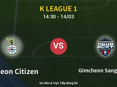 Kết Quả: Daejeon Citizen 1-1 Gimcheon Sangmu FC – Highlight & Bàn Thắng | K League 1