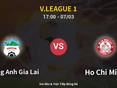 Kết Quả: Hoang Anh Gia Lai 0-1 Ho Chi Minh – Highlight & Bàn Thắng | V.League 1