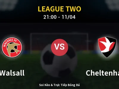 Soi Kèo Walsall vs Cheltenham – 21:00 11/04 | Nhận Định, Dự Đoán Tỷ Số