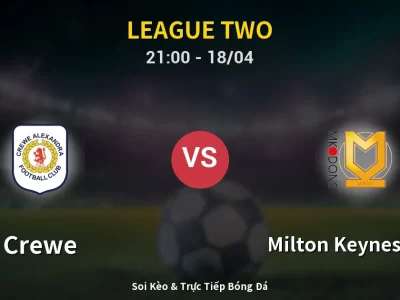 Soi Kèo Crewe vs Milton Keynes Dons – 21:00 18/04 | Nhận Định, Dự Đoán Tỷ Số