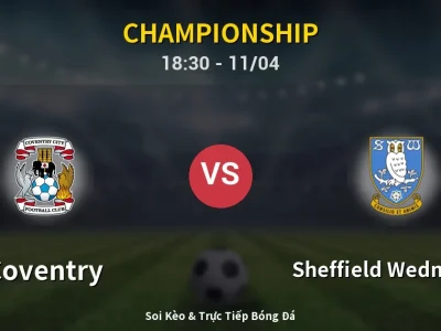 Soi Kèo Coventry vs Sheffield Wednesday – 18:30 11/04 | Nhận Định, Dự Đoán Tỷ Số