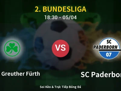 Soi Kèo SpVgg Greuther Fürth vs SC Paderborn 07 – 18:30 05/04 | Nhận Định, Dự Đoán Tỷ Số