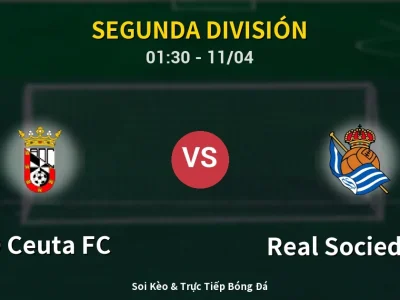 🔴 Trực Tiếp: AD Ceuta FC 0-0 Real Sociedad II – Link Xem Segunda División (Full HD)