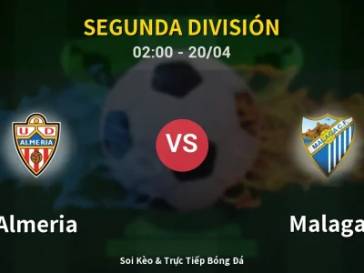 Kết Quả: Almeria 3-2 Malaga – Highlight & Bàn Thắng | Segunda División