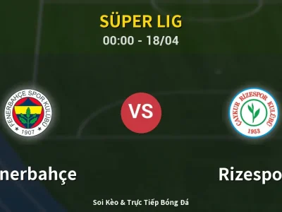 🔴 Trực Tiếp: Fenerbahçe 0-0 Rizespor – Link Xem Süper Lig (Full HD)
