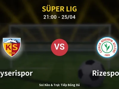 Soi Kèo Kayserispor vs Rizespor – 21:00 25/04 | Nhận Định, Dự Đoán Tỷ Số
