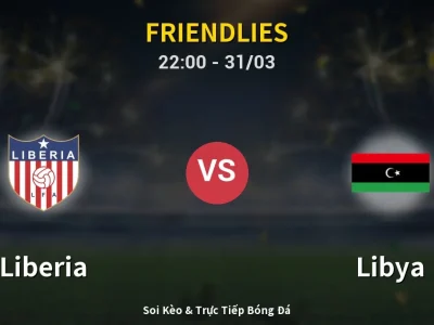 Soi Kèo Liberia vs Libya – 22:00 31/03 | Nhận Định, Dự Đoán Tỷ Số