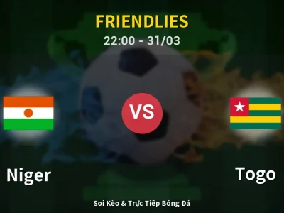 Soi Kèo Niger vs Togo – 22:00 31/03 | Nhận Định, Dự Đoán Tỷ Số