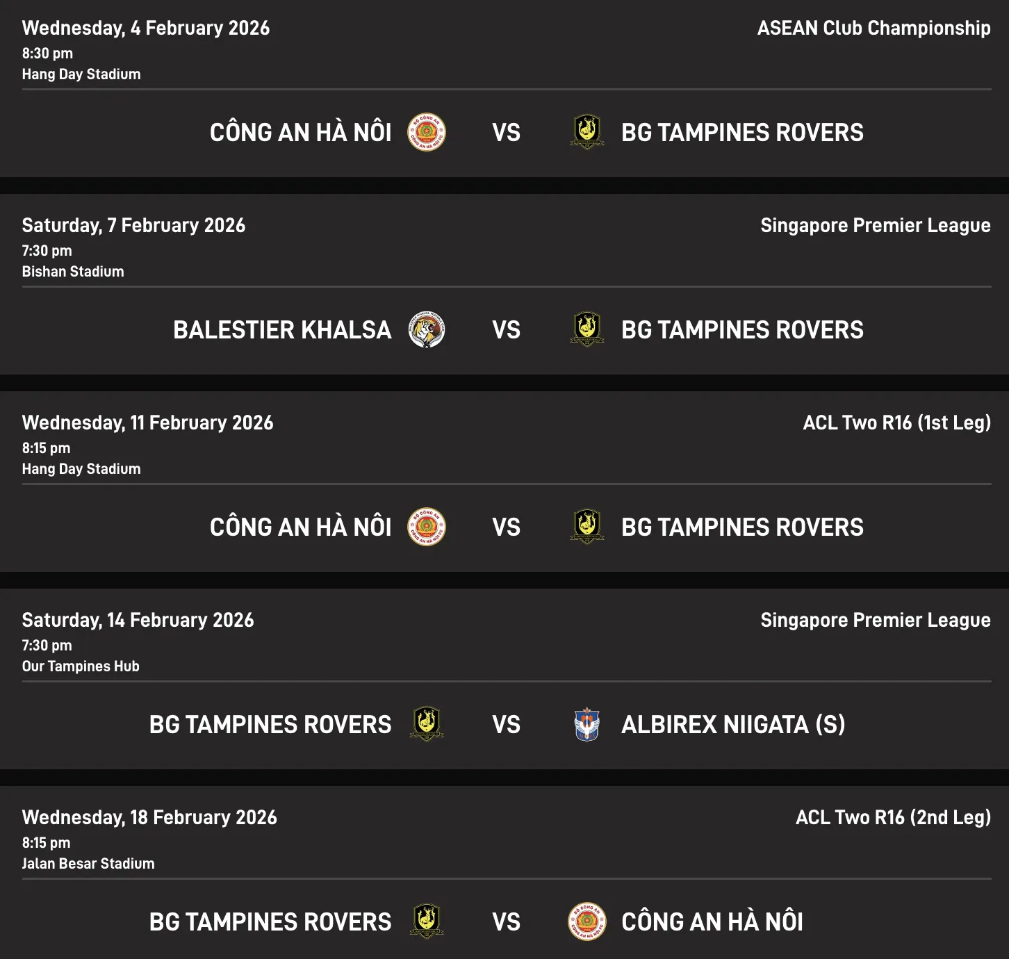 Khó tin Quang Hải, Đình Bắc đại chiến Tampines Rovers 3 lần liên tiếp trong 2 tuần 1 Khó tin Quang Hải, Đình Bắc đại chiến Tampines Rovers 3 lần liên tiếp trong 2 tuần 1